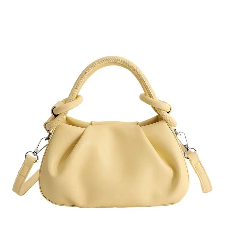 Elegant Pleated Shoulder Bag for Women, Soft Texture Top Handle Crossbody Purse, Versatile Everyday Bag for Work, Commuter & Travel, Crossbody Handbags, Aesthetic Shoulder Bag