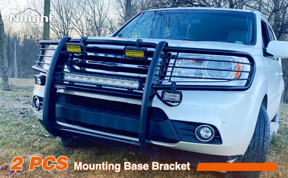 Nilight Universal Slide Base Mount Bracket (Pair)