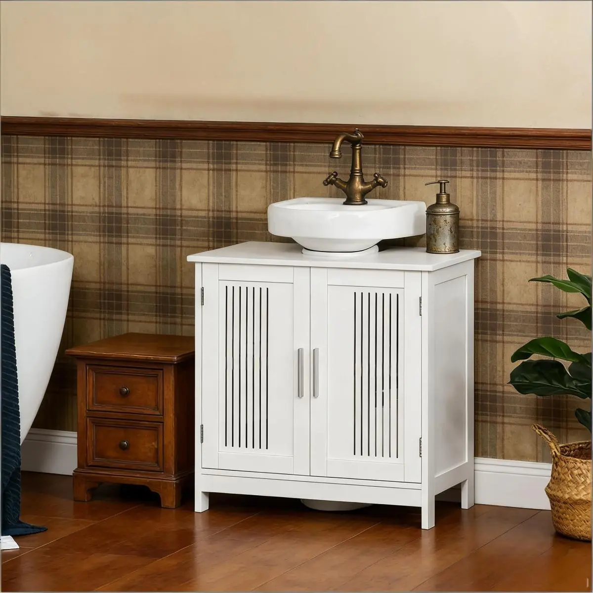 AobtkelHome Bathroom Cabinet,Under Sink Pedestal Storage Cabinet On-Site pantry small bedroom Modern Metal Sliding Rail Dresser fabric drawer wooden wood LED Charging double toilet lockable kitchen Lighted floor office