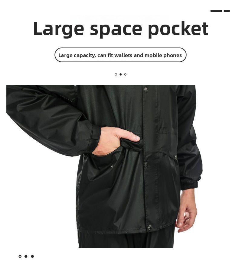 Two-piece raincoat for heavy rain, adult reflective raincoat, outdoor fashion, double-layered, suitable for cycling and outdoor work