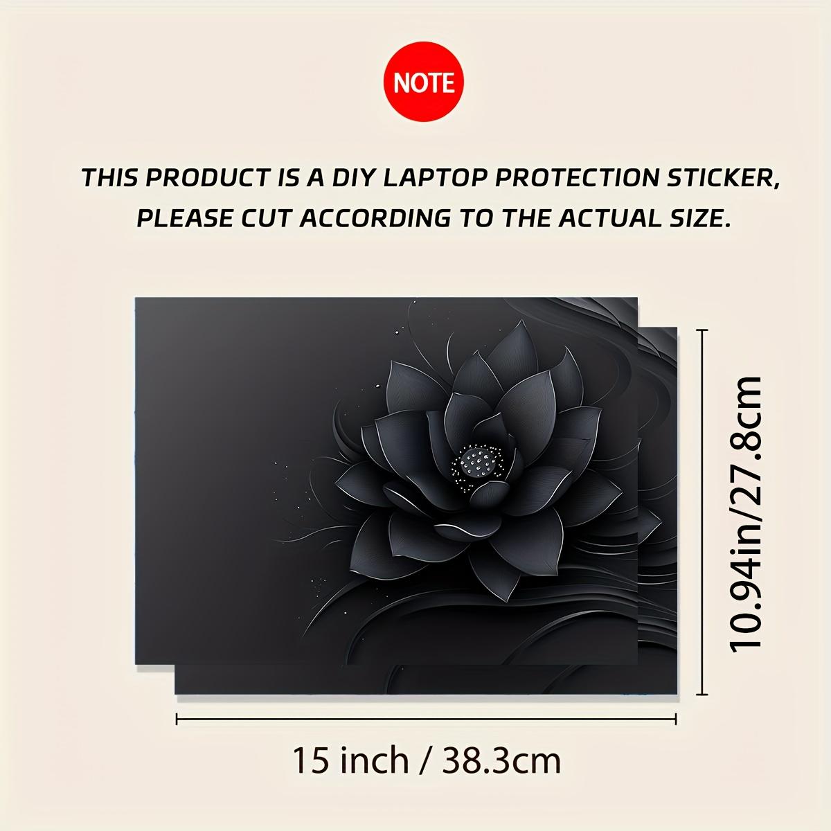 Lotus Pattern Laptop Sticker, Self Adhesive DIY Decorative Decal, Fashionable Laptop Decorative Sticker for HP, Dell, Lenovo, Apple, ASUS Laptop