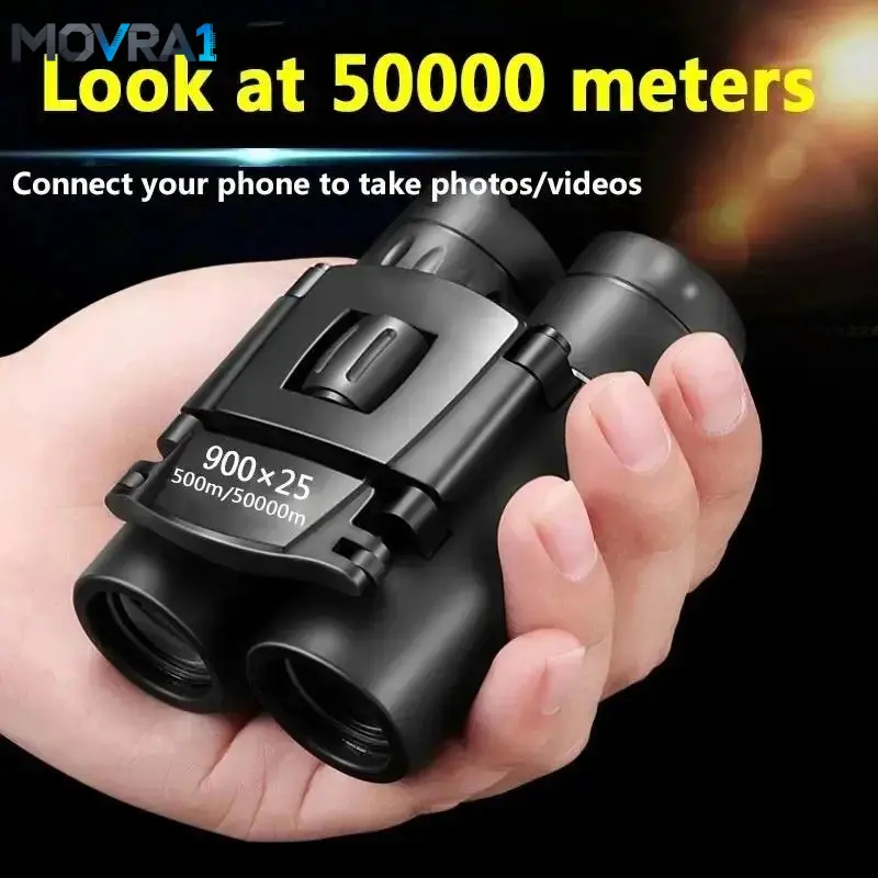 MOVRA1 Definition Binoculars Crystal-Clear Views, 900x25 Compact Foldable Metal Body with BAK4 Prisms and Low Light Capability, Camping,camping essentials, Detailed And Immersive Viewing