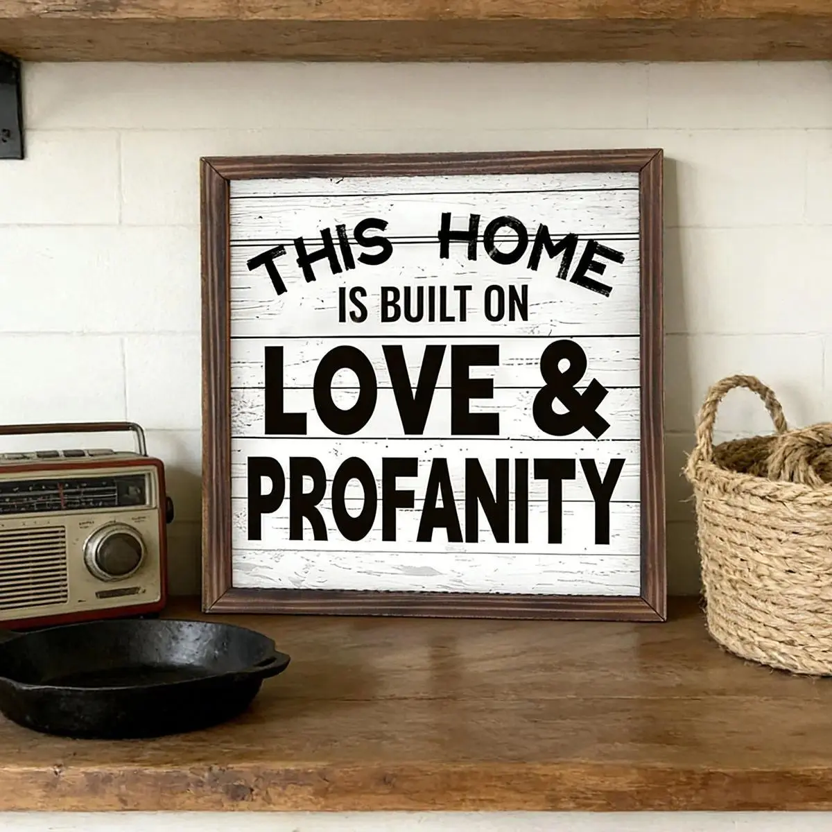 Funny Wooden Picture Frame, Art Frame, Art Display Frame, Wall Picture Frames, Humorous Home Decor Gift Idea, Perfect for Living Room & Bedroom Walls, Unique Present for Loved Ones