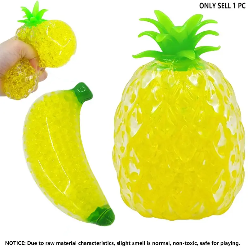 Pineapple Squishy Stress Balls  Stretchy Fruit Stress Squeeze Toys for Kids and Adults, Stress Relief Squishy, Squish Sugar Ball Squishy Toys, Ideal for Relax, Focus, Christmas Decoration, Easter Basket Stuffers