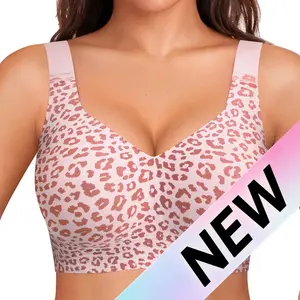 GlamNow Viral Gummy Bra, Wireless Comfort Bra for Women, Soft Silky Soft-gel Jelly Bra Push Up for Daily Wear, No Underwire Full Coverage Seamless Loungewear Tshirt Bra