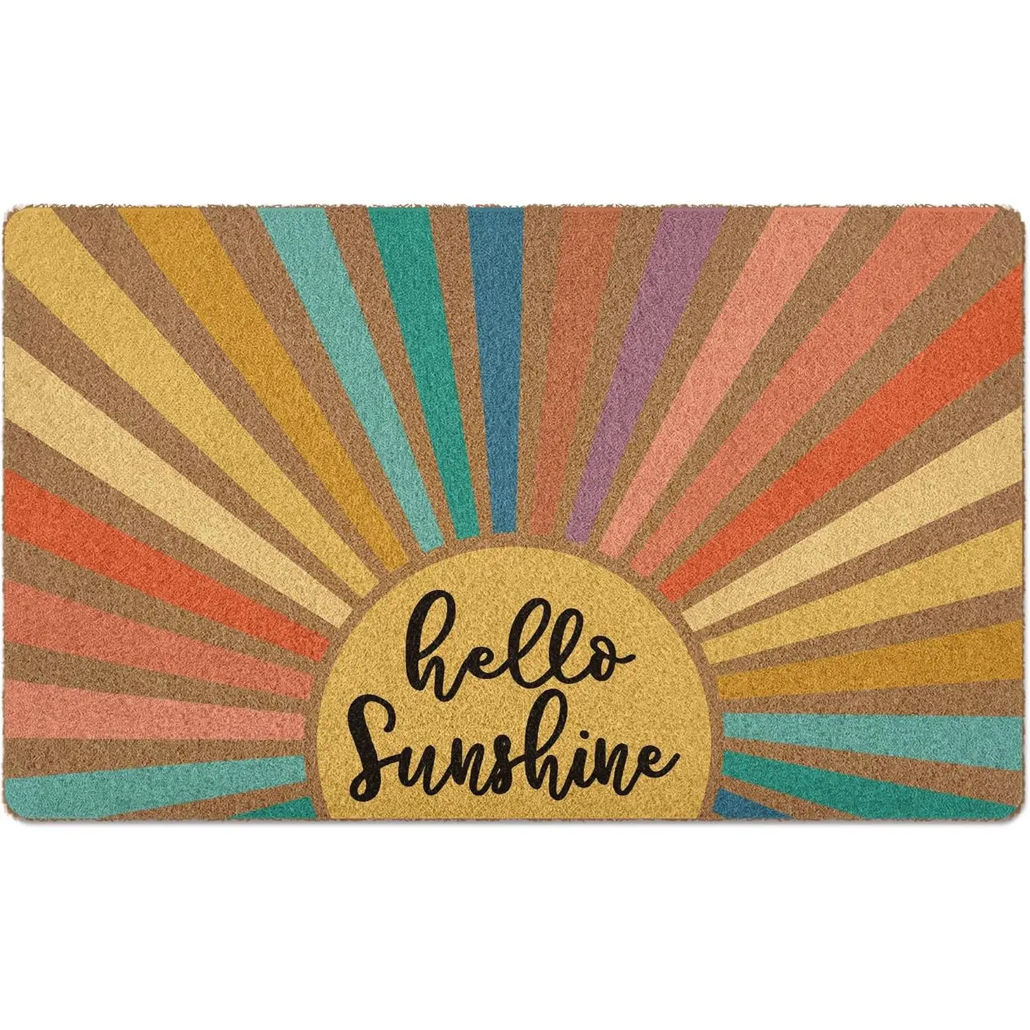 Sunshine Door Mat, Spring Doormats, Classroom Welcome Mat, Summer Hello Sunshine Welcome Front Door Mat Indoor Outdoor Entrance