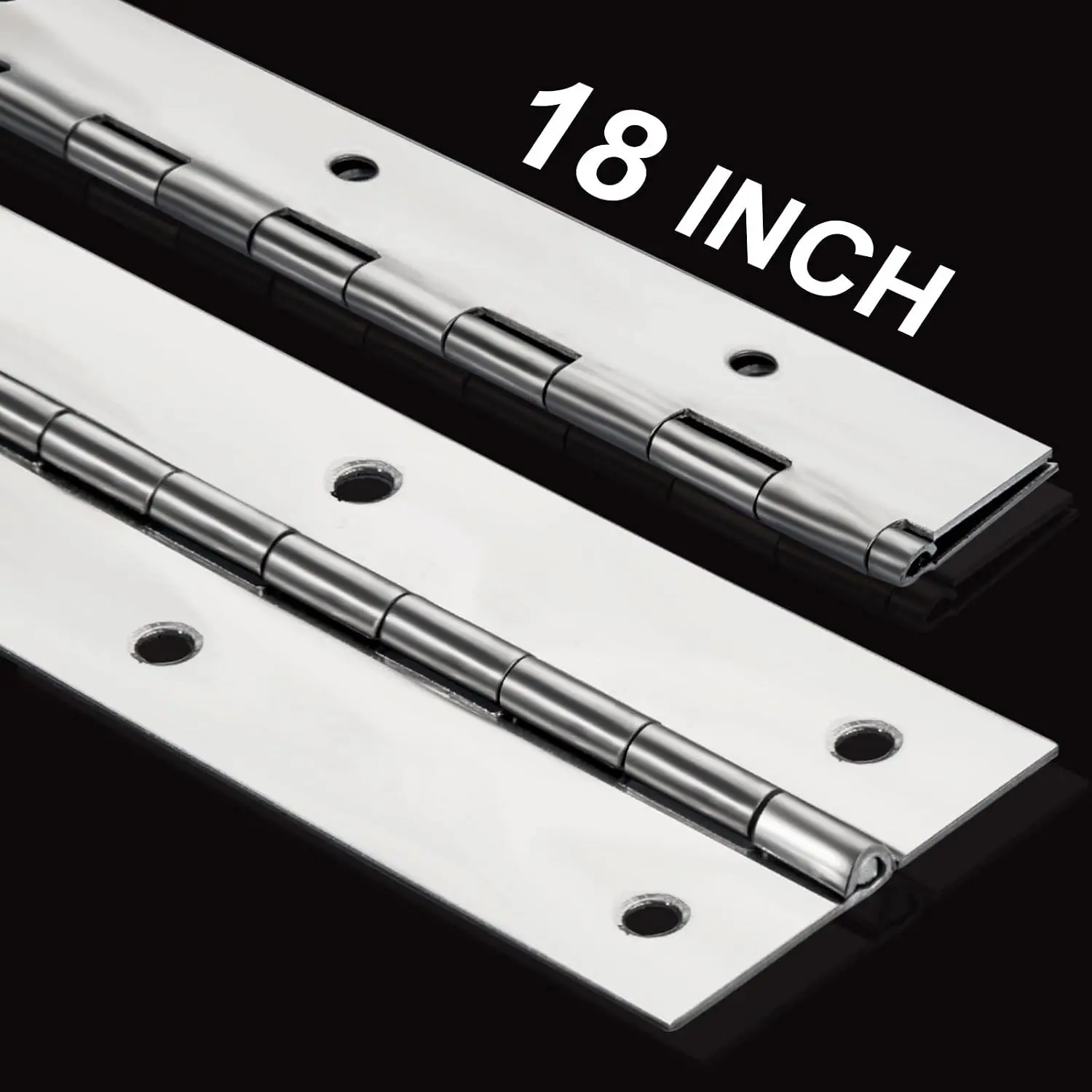 2Pack 18” Heavy Duty Stainless Silver Continuous & Piano Hinges