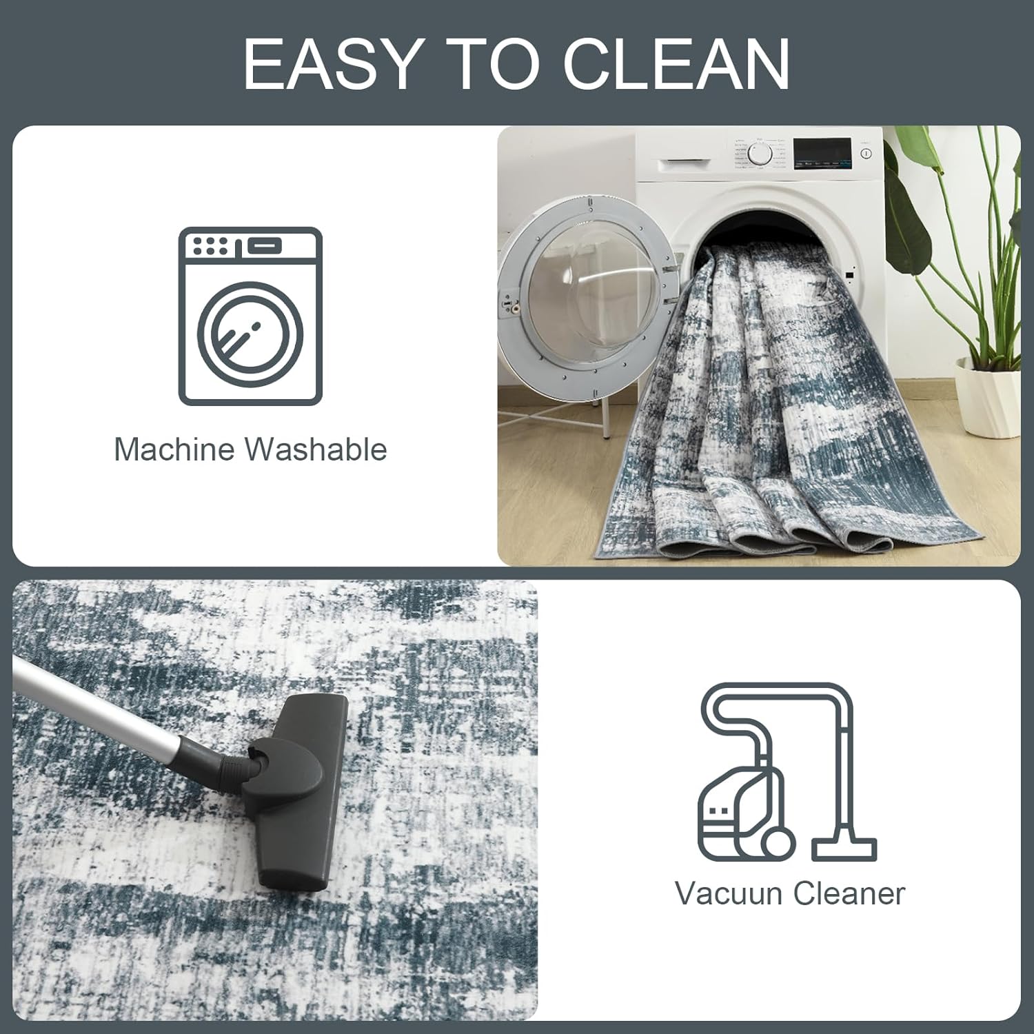 8x10 Large Area Rugs for Living Room, Machine Washable Rug, Soft Modern Abstract Rug for Bedroom, Stain Resistant Non Slip Low Pile Foldable Carpet for Dining Room Dorm Decor, Grey, Brown, Blue,4x6, 5x7, 6x9, 8x10 Feet 8x10 Large Area Rugs for Living Room, Machine Washable Rug, Soft Modern Abstract Rug for Bedroom, Stain Resistant Non Slip Low Pile Foldable Carpet for Dining Room Dorm Decor, Grey, Brown, Blue,4x6, 5x7, 6x9, 8x10 Feet