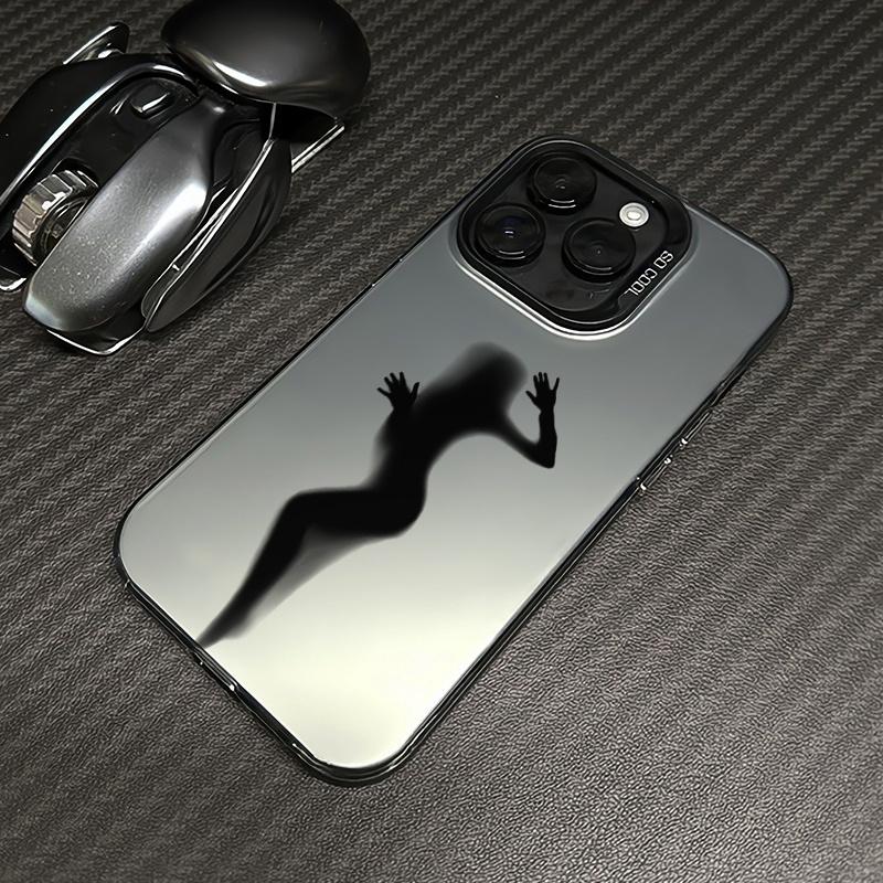 Black Phantom Suitable For iPhone X Xs 11 12 13 14 15 16 Pro Max color printing matte protective case 7/8 14 15 16 Plus High-quality Protective Mobile Phone Shell