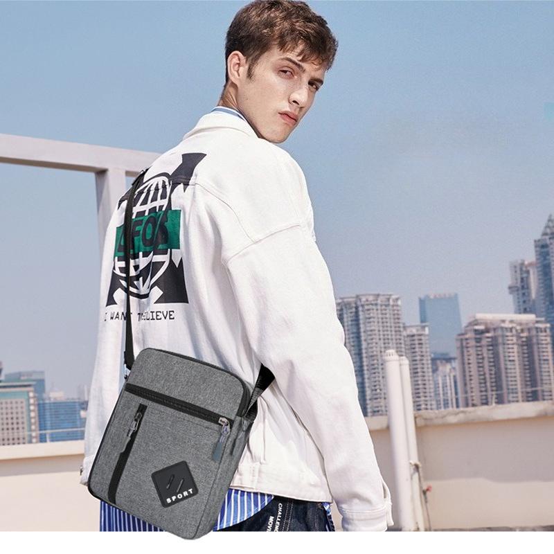Casual Business Men Messenger Bag Version Simple Oxford Cloth Cross Body Shoulder Bag for Male Daily Use, Work, Travel Outdoors