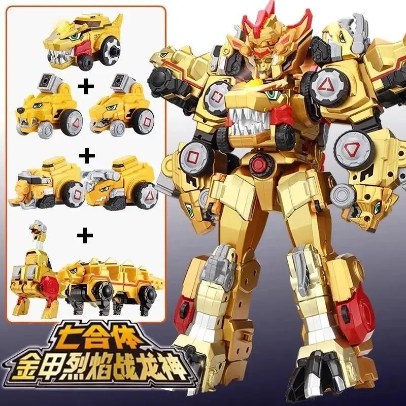 New Dino Core Ultra D-Buster Tyranno Transformation Dinosaur Robot Combiner, 7-in-1 Action Figure (No Box) - Boy Gift Toy