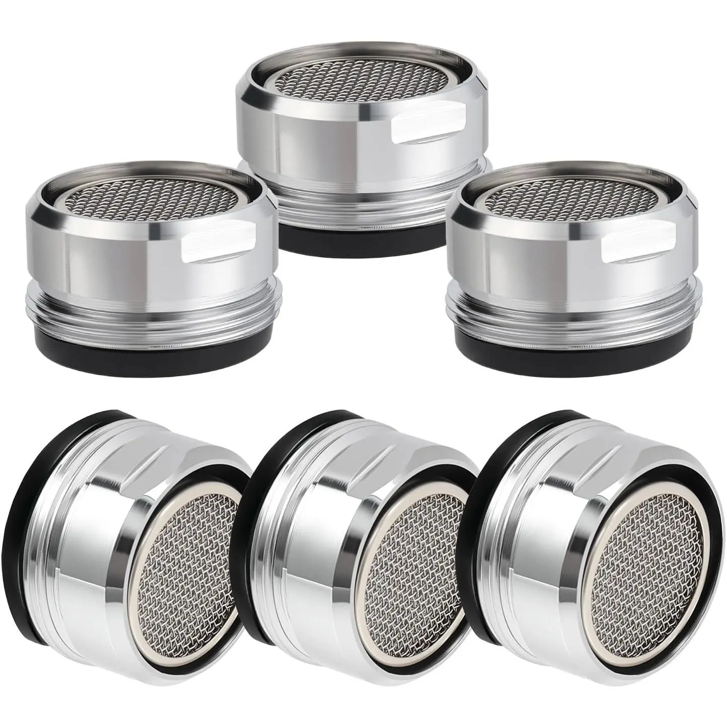 6PCS Faucet Aerator Bathroom Sink Aerator Replacement Parts with Brass Shell 15/16 Inch 24mm Male Thread