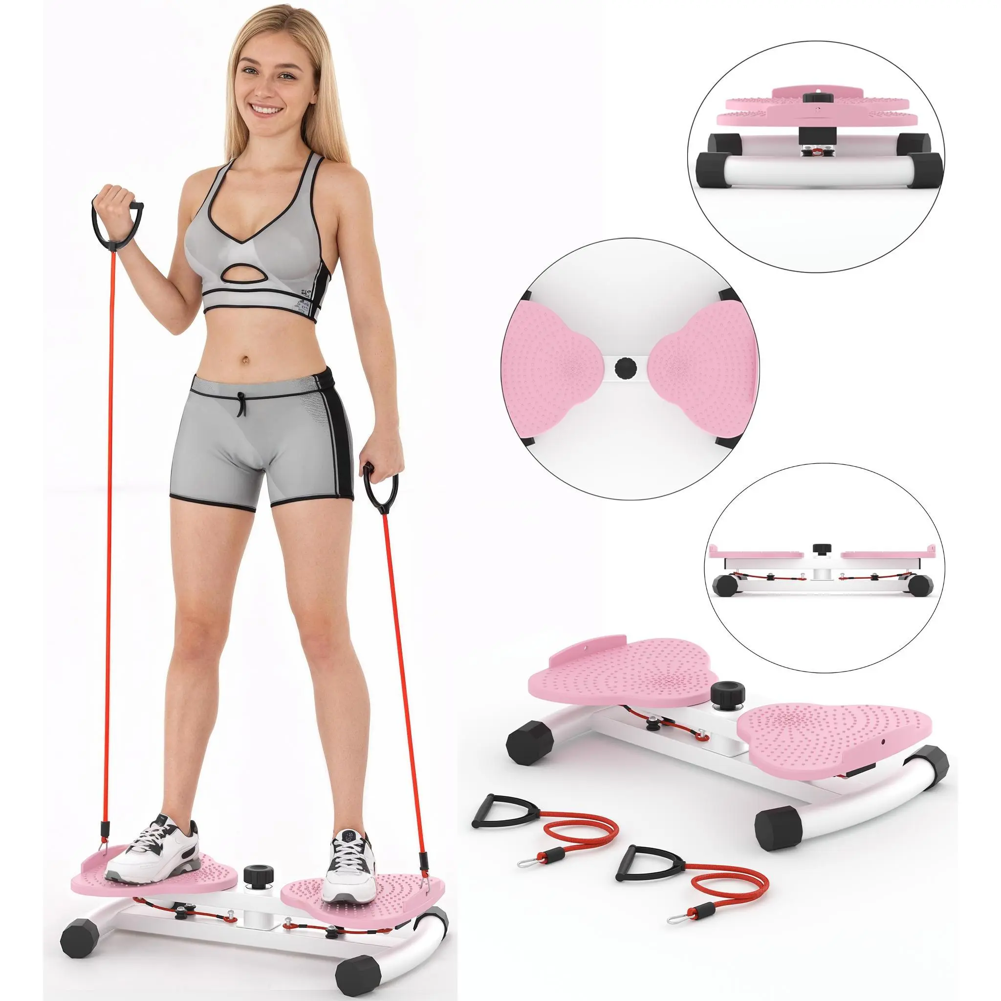 Abdominal Trainer Twisting Disc for Core Training and Abs at Home, Quiet Durable PP Home Gym Trainer with Non-slip Base, 300 lbs Capacity, Abdominal Trainers, Fitness Ab Machine