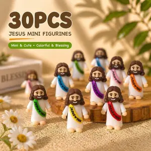 30 Colorful Mini Rubber Jesus Dolls, Creative Hide-And-Seek Toys, Christmas Baptism, Church Sunday School Party Gifts