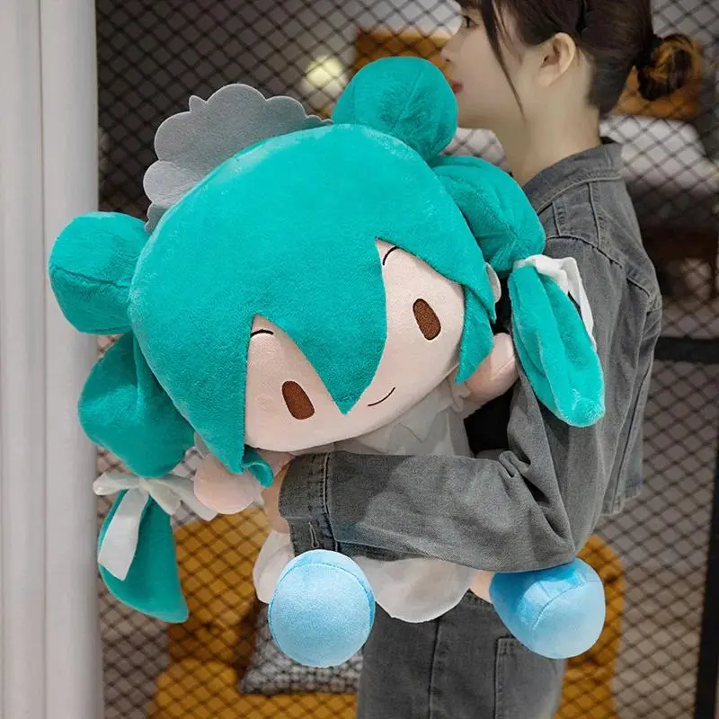 Japanese Anime Hatsune Miku Fufu Plush Fabric Soft Toy, Spring Onion Stuffed Doll, Kids Birthday Gift, A
