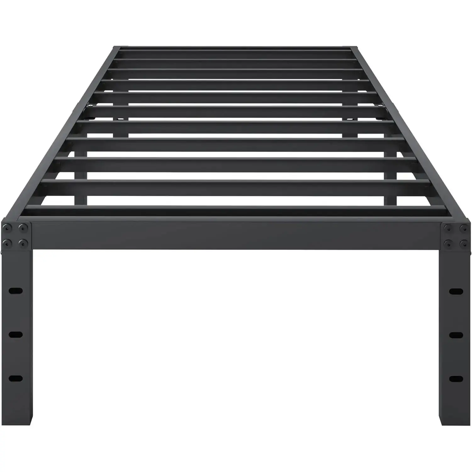 Bed Frame  XL, 18 Inch Metal  Platform Bed Frame No Box Spring Needed, Mattress Foundation, Storage Space, No Noise, Easy Assembly