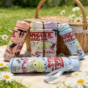 Stranger Things Theme Insulated Cup, Customizable Reusable Mug with Lid and Straw, Ideal for Travel Work School Daily Coffee