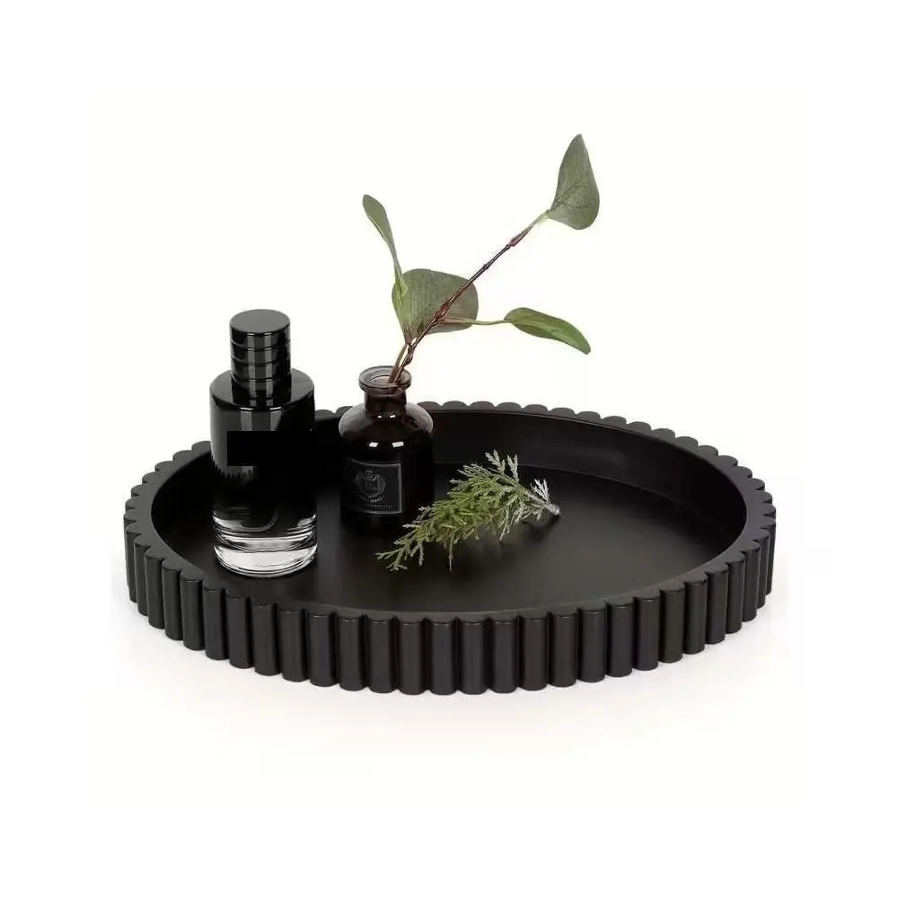 Modern Silicone Round Tray for Coffee Table Decor, Minimalist Art Centerpiece, Home Decoration, Perfume Display, Fashion Centerpiece, Coffee Bar Decor
