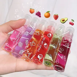 Moisturizing Lip Balm Rollerball, Hydrating Fruit Avocado Lip Oil, Clear Transparent, 6pcs, Non-Flammable, Scpn/cpnp Certified