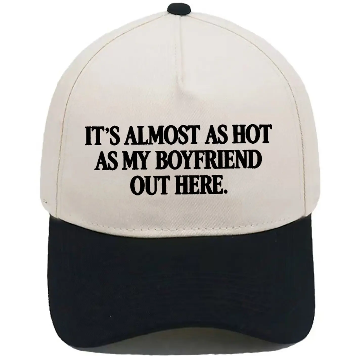 Main Character Energy Funny Flirty Boyfriend Quote Baseball Cap Premium Embroidery Two Tone Dad Hat Summer Y2K Baddie Viral Aesthetic Effortless Glamour