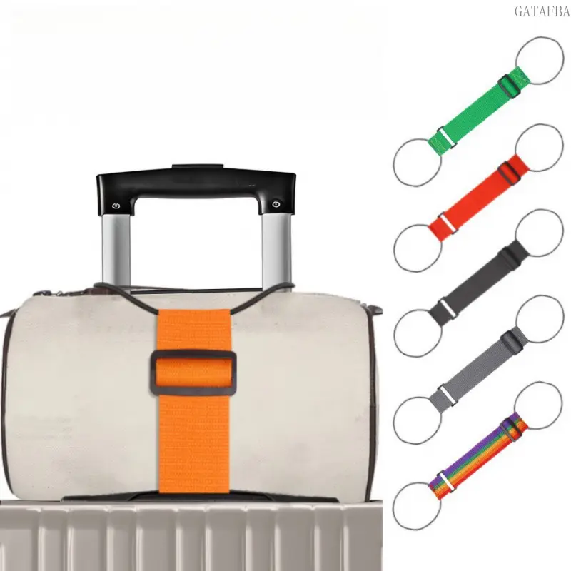 Elastic Adjustable Luggage Strap, Travel Trolley Case Fastening Band, Backpack Fixing Accessory for Sports & Outdoor Use, Travel Accessories