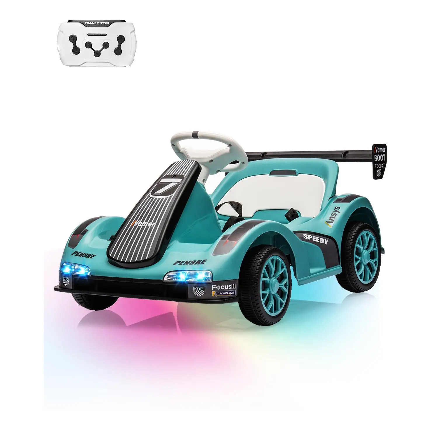 Dual Motor Electric Go Kart for Kids – Battery Powered Ride-On Drift Car with Remote Control, LED Lights, Adjustable Speed, Safety Belt, Outdoor Racing Toy for Children Ages 8-14 – Perfect Gift for Boys & Girls