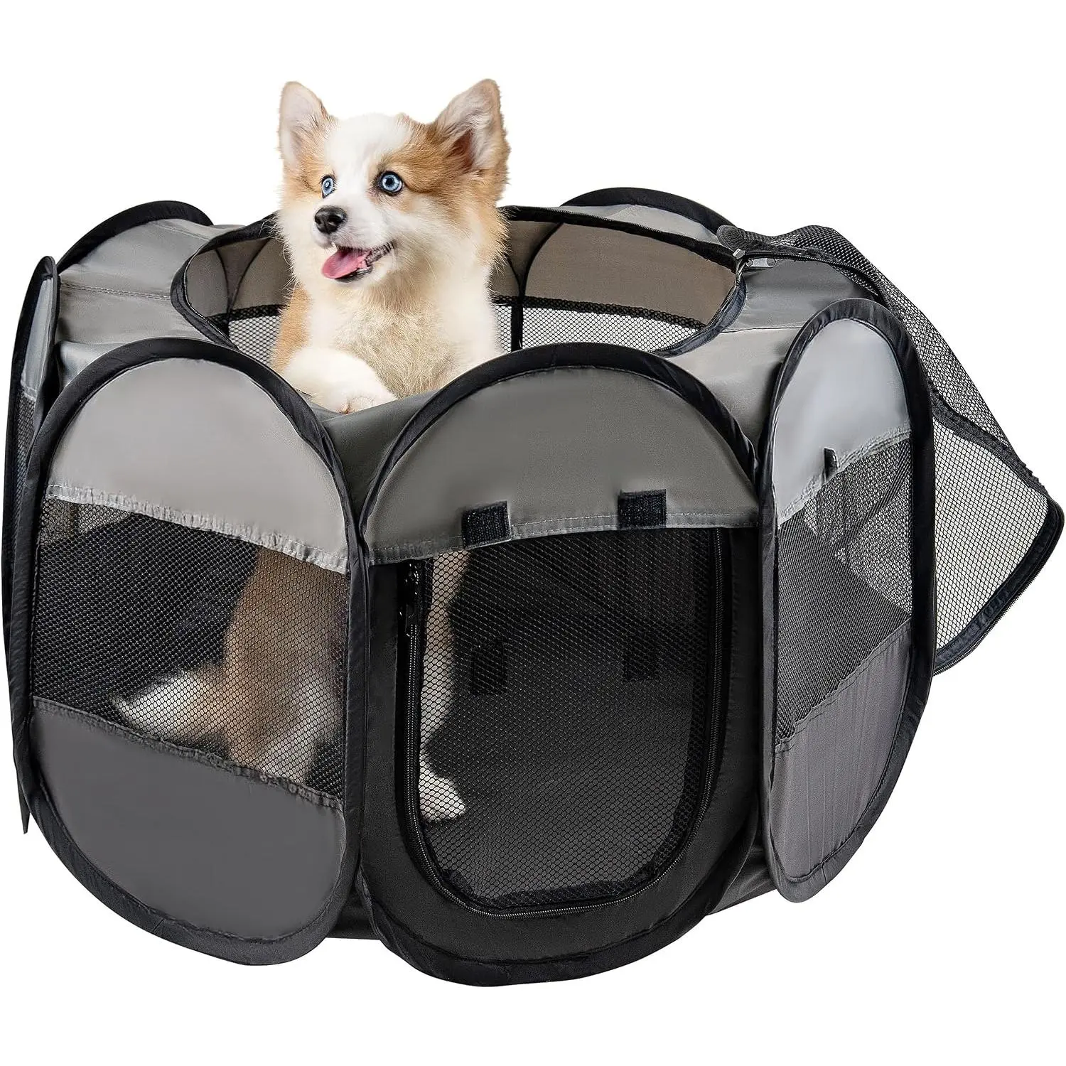 -  Based,   Playpen, Puppy Kitten  Playpen Indoor Outdoor, Portable Pop Up  Kennel Tent Crate Cage for   Rabbits, Foldable  Enclosure, Removable Top Cover, 29" x 16"
