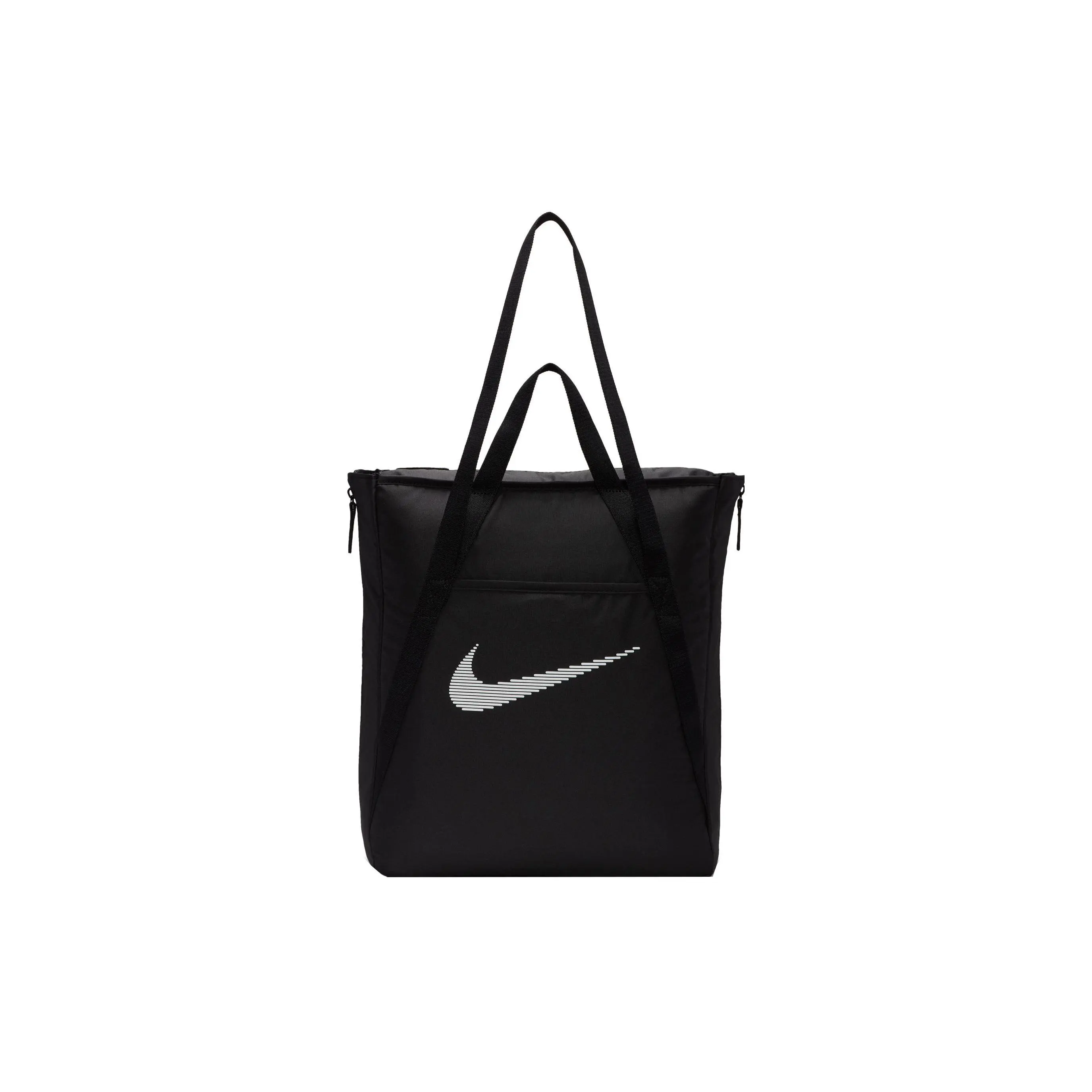 Nike Sporty Casual Logo Fabric Tote Bag for Men and Women, Classic Black
