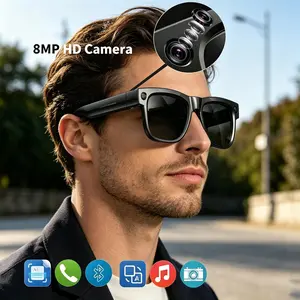 Ai Smart Glasses with 8mp HD Camera, 4GB Memory, Bluetooth-compatible Call Recording, Music Playback, New Smart Glass Product, Wireless Audio Glasses
