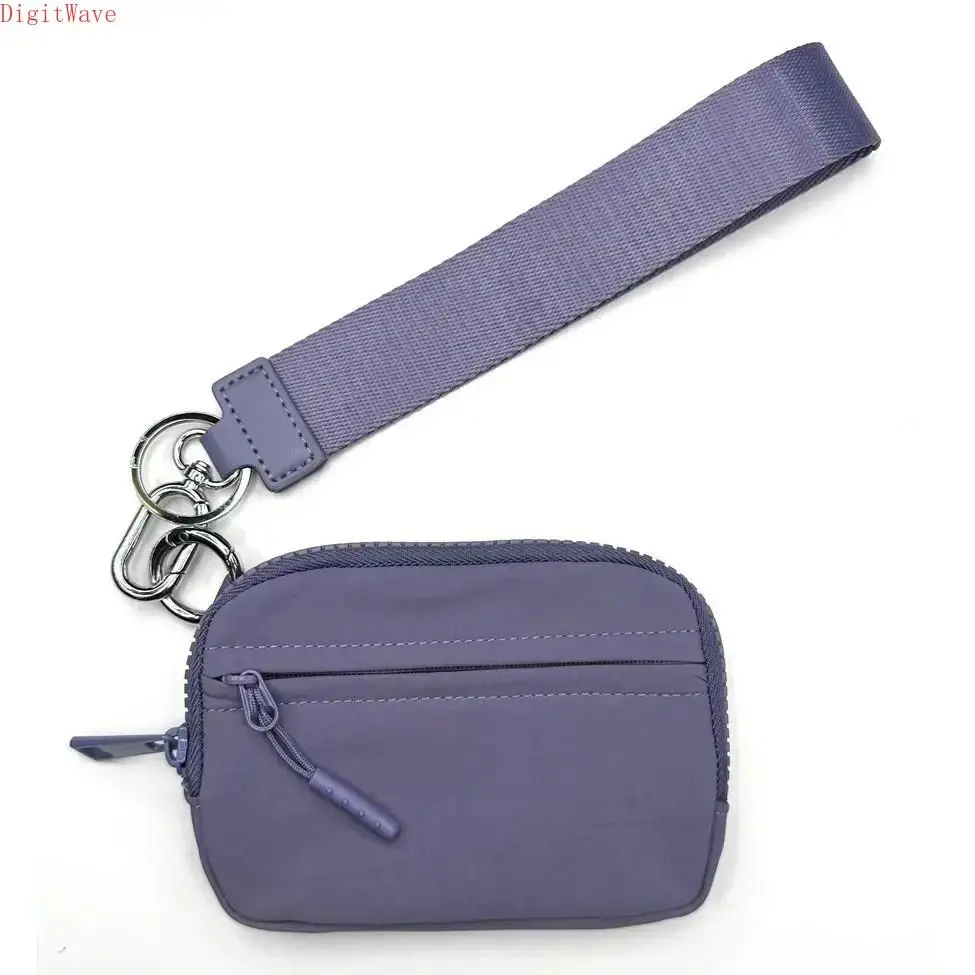Women's Wristlet Wallet, Casual All Over Print Waterproof Nylon Purse with Zipper and Chain, Lightweight Outdoor Accessories, Casual Zipper Purse, Accessories For Women, Everyday Bag, Moisture Proof Purse, Casual Wear