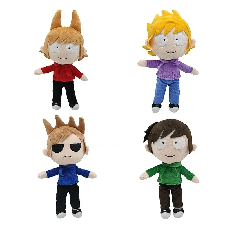 New Eddsworld Anime Soft Stuffed Toy - Kids' Size, Cartoon Look, PP Cotton Fill, Kawaii Character Shaped Stuffed Toy, Indoor Home Decor, Christmas Gift for Kids & Anime Fans, Character Shaped Stuffed Toys