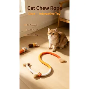 Cat chew toy rope Durable Cat Chew Rope Toy for Teeth Cleaning & Teething Interactive Kitten Teething Stick to Keep Cats Busy#HomeyPets