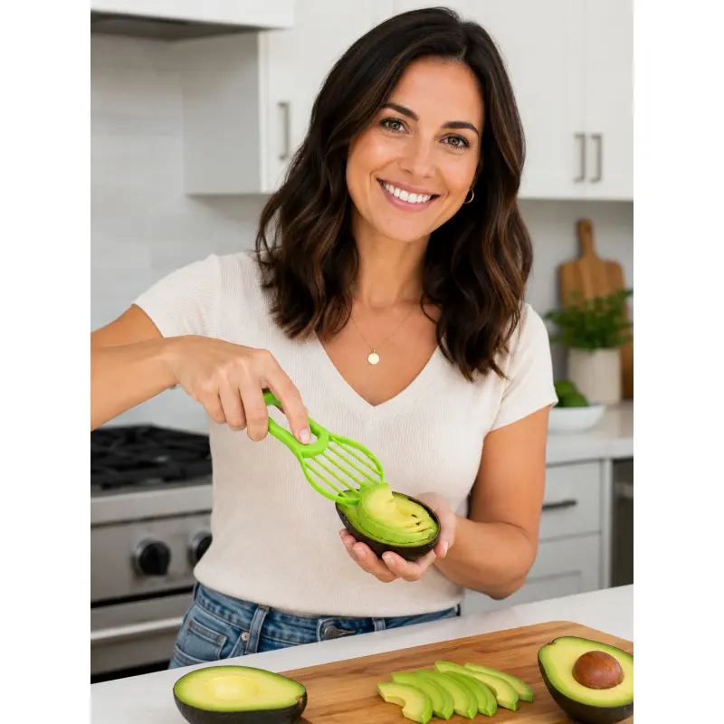 Avocado Slicer Tool for Kitchen, Multifunction Avocado Cutter Corer and Fruit Separator, Easy Avocado Prep Gadget for Healthy Meals, Viral Kitchen Accessory, Perfect Christmas Gift, Halloween Gift, Birthday Gift for Mom, Wife, Girlfriend, Food Lovers