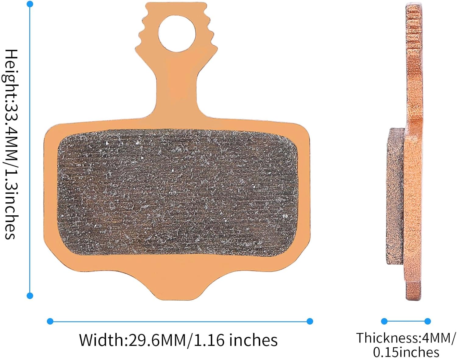 4 Pairs Sintered Metal Disc Brake Pads with Tools, Compatible for Brake Pads Brake Pads Compatible for Nutt Hydraulic Disc Brakes