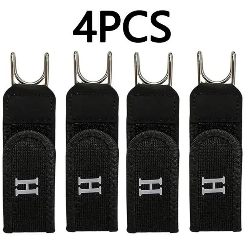 Four-Piece Metal Hook Elastic Waistband, Adjustable Invisible Belt, Adjustable Buckleless Belt, No Buckle No Hole, Ideal for Outdoor Work, Travel, Parties, Great Gift