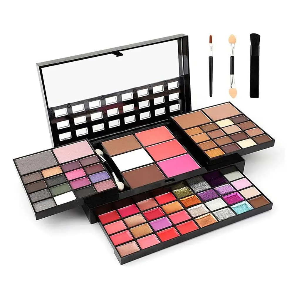 Makeup Kit Women Full Kit including 36 Eyeshadow Make up,16 Lip Gloss,12 Glitter Cream, 4 Concealer, 3 Blusher,1 Bronzer, 2 Highlight and Contour All in One Make-up Kit 74 Colors