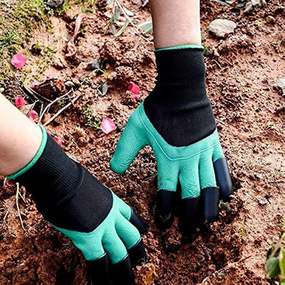 1 Pair of Gloves Gardening Gloves with Claws, Anti-prick Waterproof Work Gloves, Non-slip Wear-resistant for Planting, Weeding & Digging