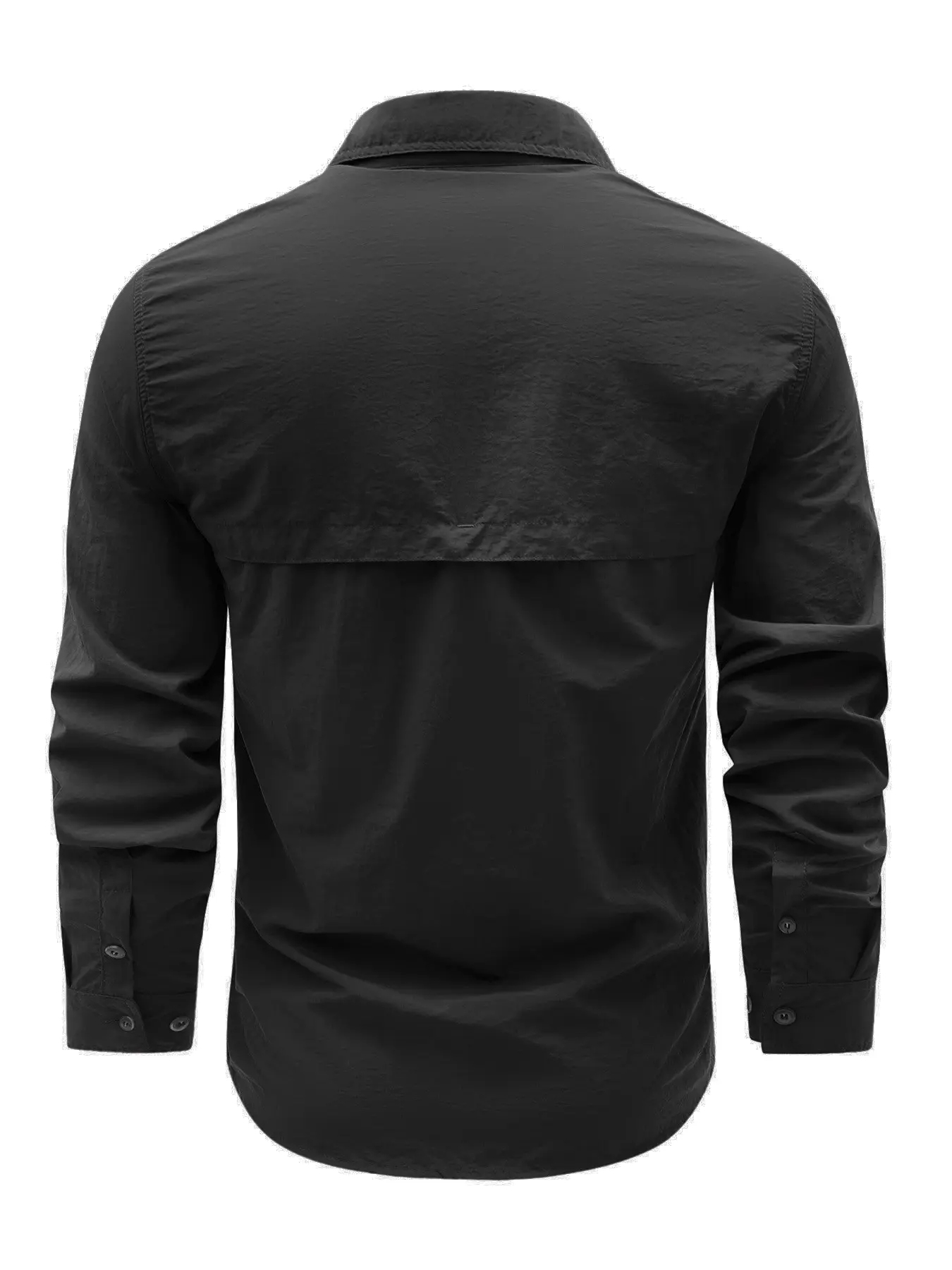 New Spring Fall Quick-Dry Long Sleeve Shirt, Multi-Pocket Men's Top Thin Workwear Casual Fishing Shirt, Suitable for Daily Outing