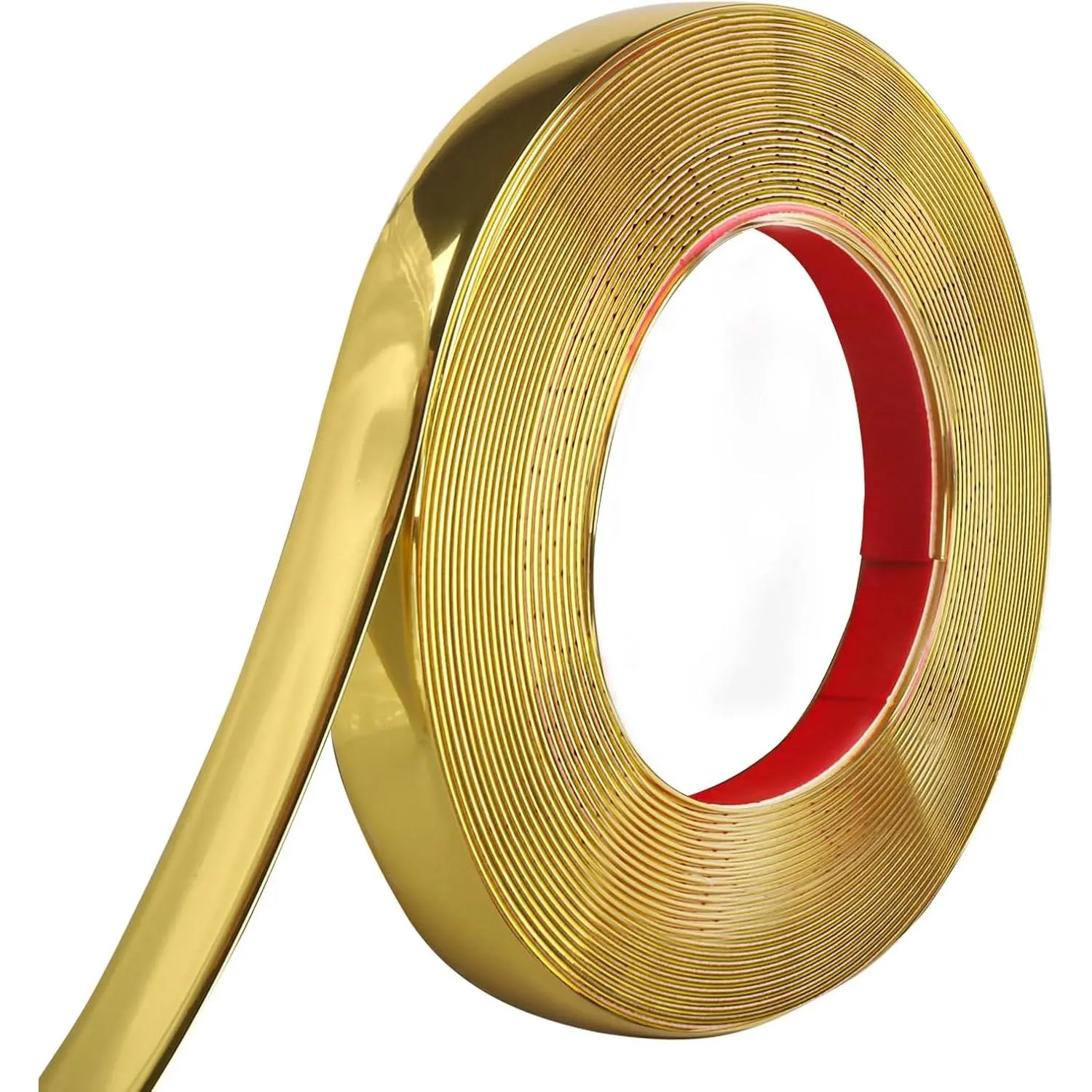 Synthetic Self-Adhesive Flexible Trim - Peel-and-Stick Molding Trim for Wall Decoration & Wall Protection, 9.8 Ft Mirror Border Tape (Tools & Hardware Adhesive Tape)