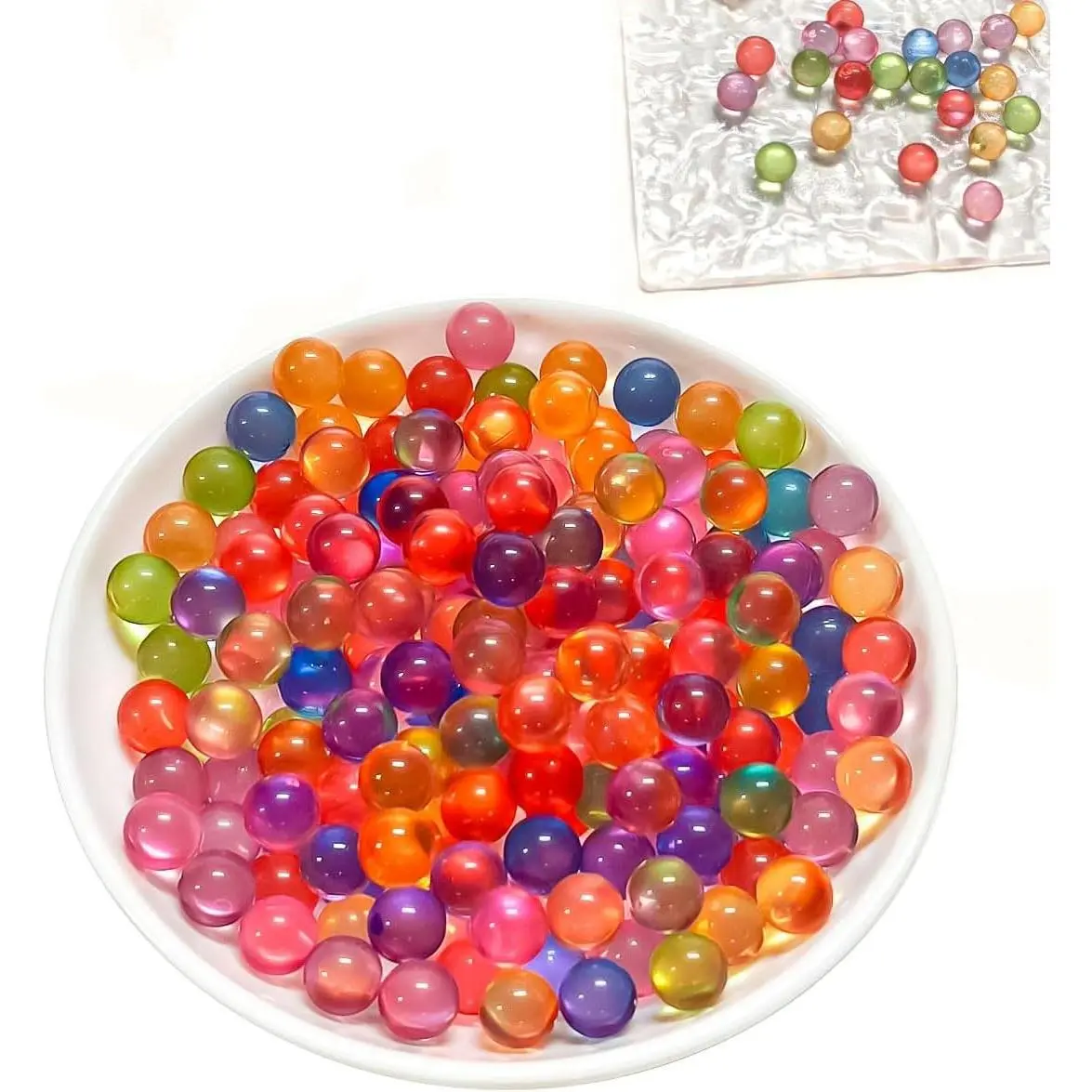 8mm Acrylic Crystal Clear Vase Fillers(550 pcs) - Transparent Decorative Gems for Floral Arrangements, Centerpieces & Home Decor (Colorful)