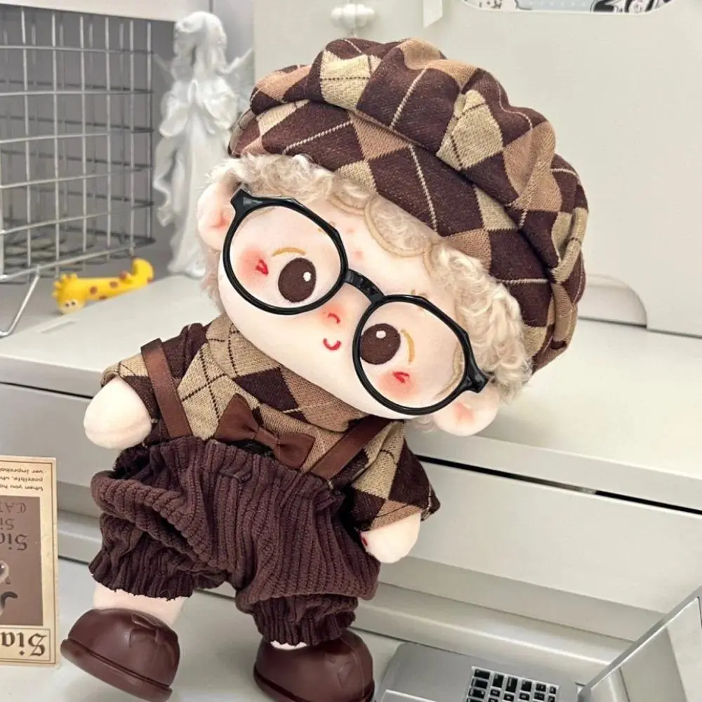 Lamb Sweater 10/20cm Cotton Doll Clothes with Scarf Hat Cartoon 10cm Idol Cotton Doll's Clothes Mini Fashion Plush Doll Clothes