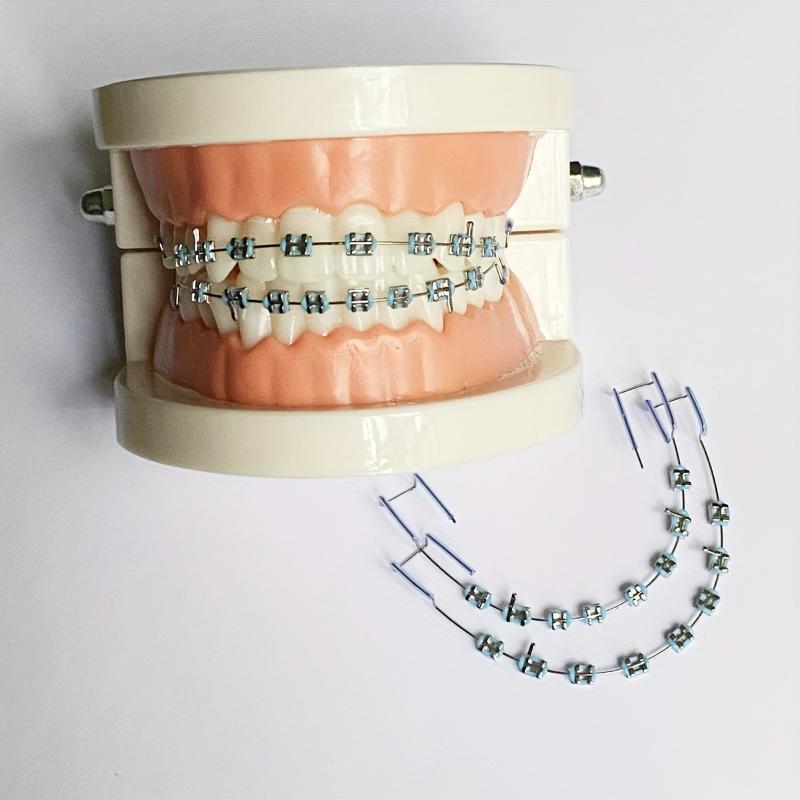 Colorful Temporary Teeth Decorations |                      Braces with Rubber Bands & Stainless Steel |                       Vibrant Party Style for Halloween, Thanksgiving, Christmas |                       Durable, Easy-to-Use Beauty Retouching Gear M