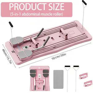 Multi Track Split Sliding Fitness Gear Digital Count Panel With Pull Ropes Home Plantar Fascia Relief Waist Limb Rehab Training Board