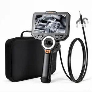 VEVOR Articulating Endoscope with Light, 4-Way 360° Articulated Borescope Camera, 0.24" Slim Lens 1920 x 1080, 6" HD IPS Screen, 7000mAh Battery, IP67 Waterproof for Automotive & Mechanical Inspectio