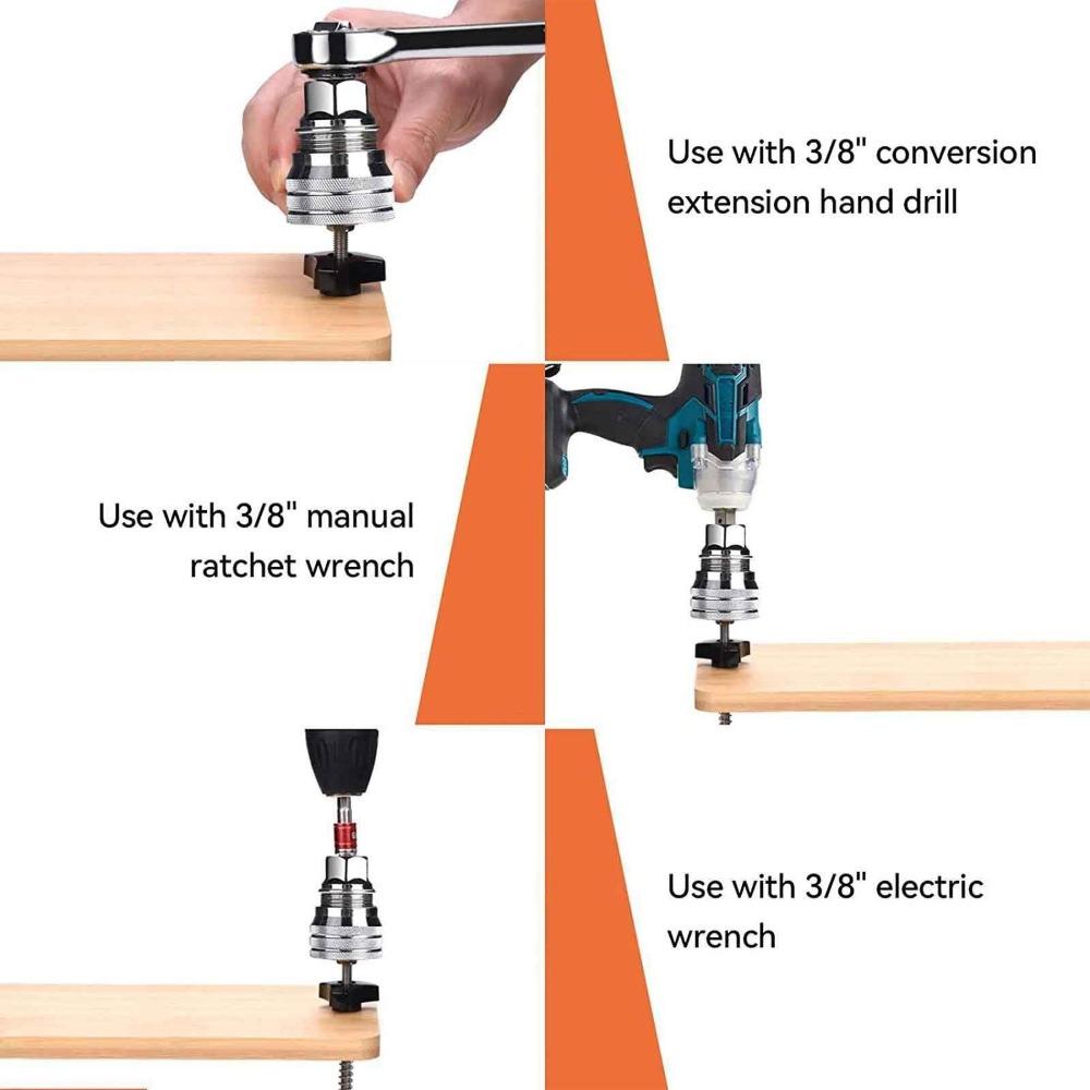 Hex Socket Adapter Set (10–19mm) – Repair Tool for Drill & Wrench-hex socket tool