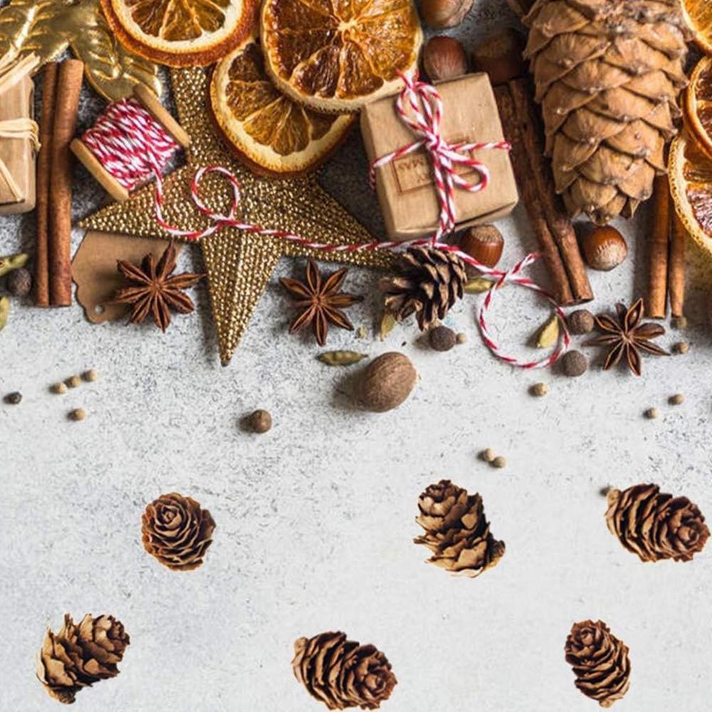 30/60Pcs Artificial Pinecone Home Room Wedding Christmas Halloween Outdoor Yard Garden Decor DIY Bride Wreath Hanging Accessory