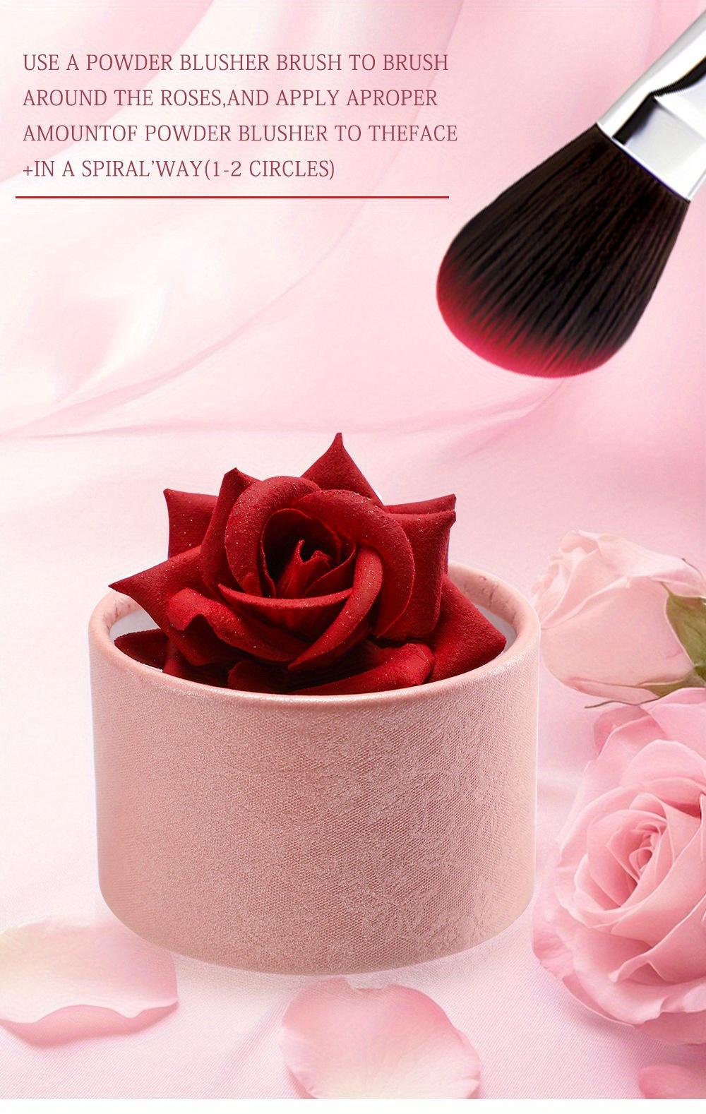 3D Three-dimensional Rose Highlight Powder Blusher High Gloss Glitter Improves The Look Nude Makeup Easy to Color Highlight Powder Face Contour Makeup Festival Party Music Festival Basic Makeup Valentine's Day Gift
