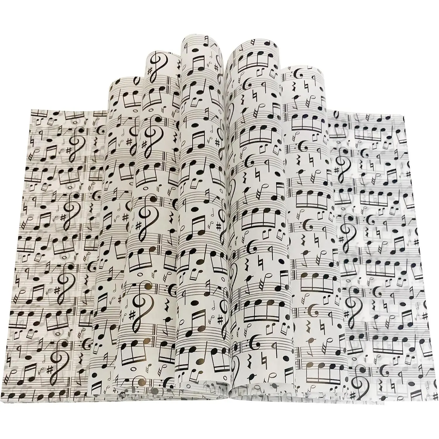 150   Note Patterned Wax Paper,  Picnic Paper, Greaseproof Paper,  Dry Hamburger Liners Wrapping Tissue for Plastic  Basket