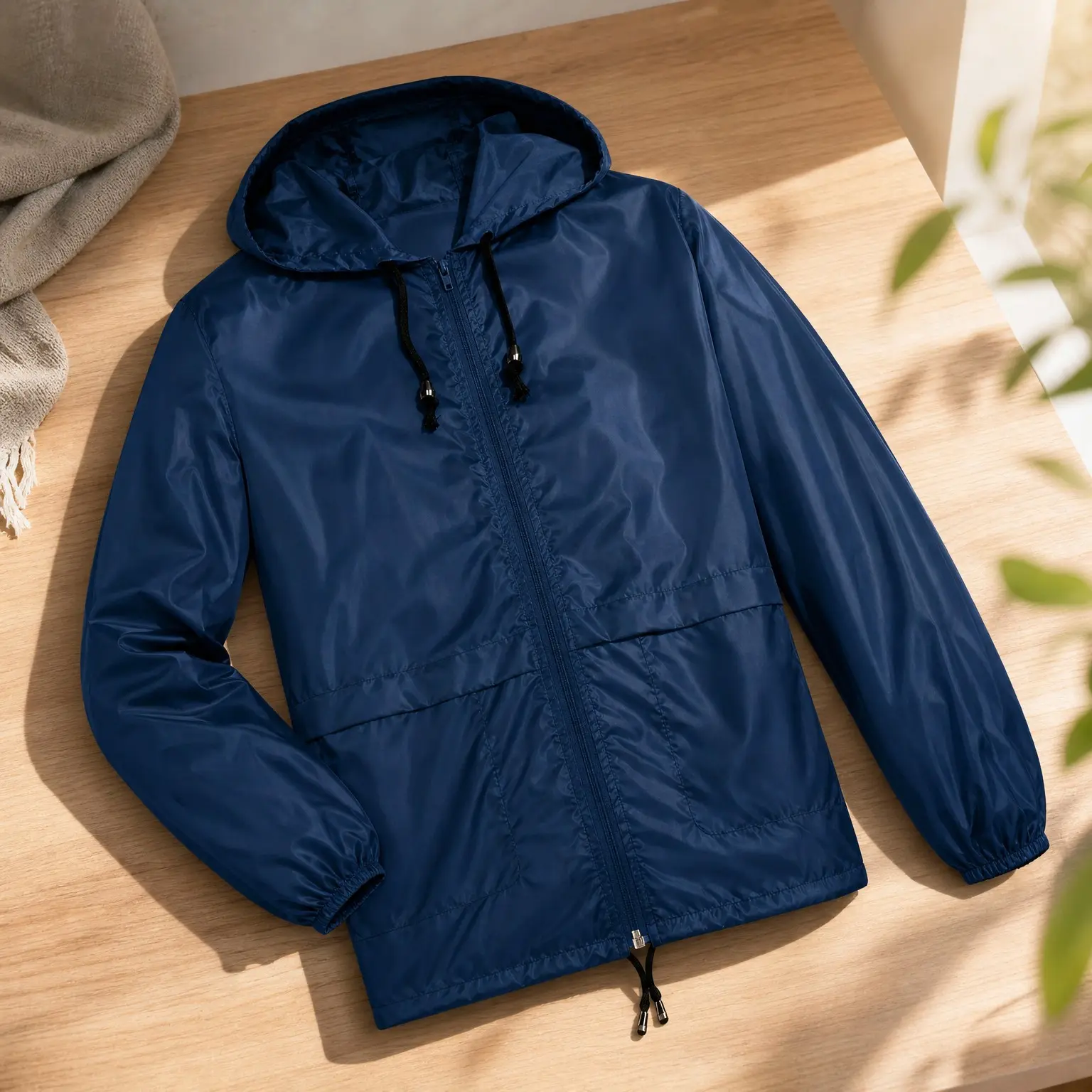 Men's Lightweight Packable Waterproof Rain Jacket with Hood for Outdoor Travel Hiking Cycling(Gift)