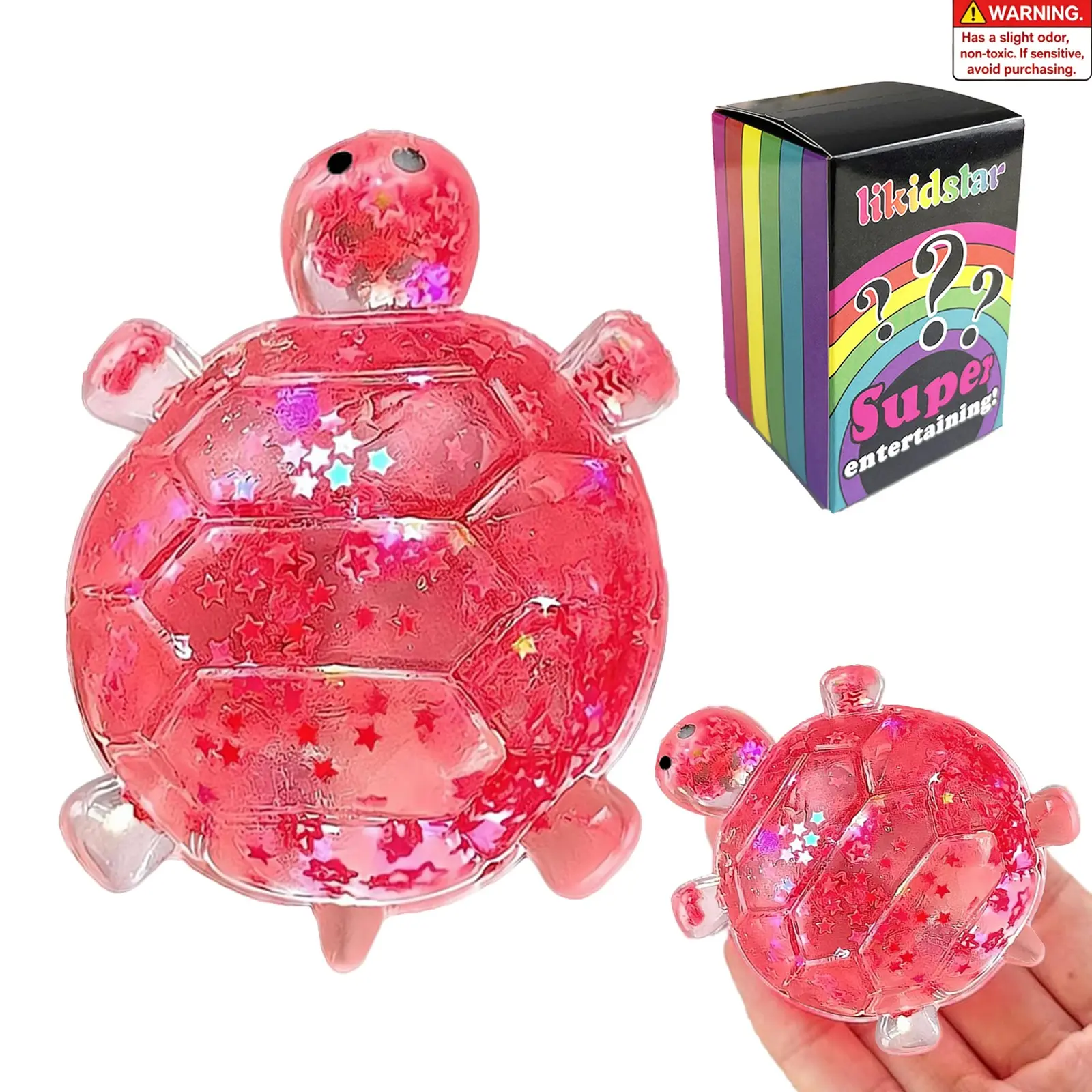 Glitter Turtle Squishies, Sparkly Squishies, Animal Squishies, Squishy Stress Relief, Cute Soft Relaxing Stress Relief Squeezes, Colorful Turtle Stress Balls Gifts for Office Desk Party Favors, Cute Desktop Decorations, Perfect Gifts